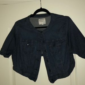 Denim crop jacket